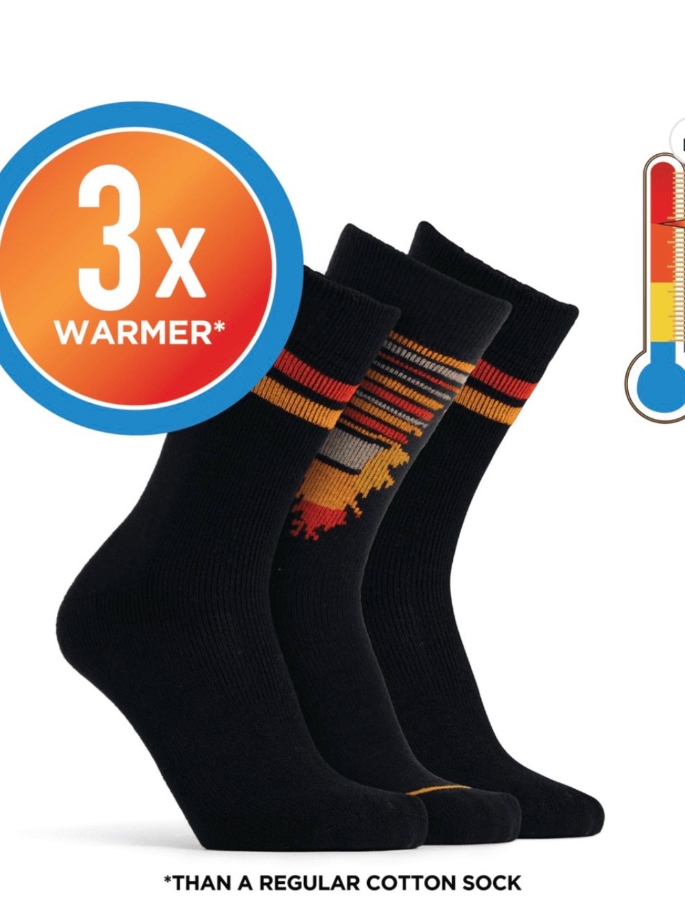 New men’s 3 pairs light heat socks shoes sz 7-12